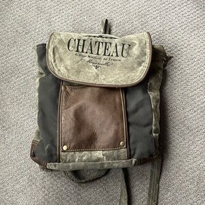 Beautiful Myra Bag backpack with genuine leather features.